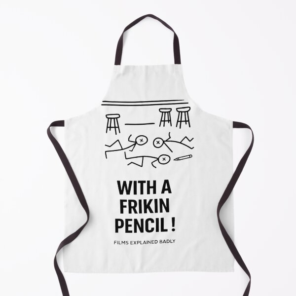Item preview, With a Frikin Pencil – Films Explained Badly Minimalist Movie Shirt designed and sold by MAF_Merch.
