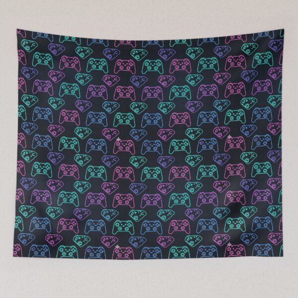 Item preview, Neon Game Controller Pattern designed and sold by StickVerse by Owais.