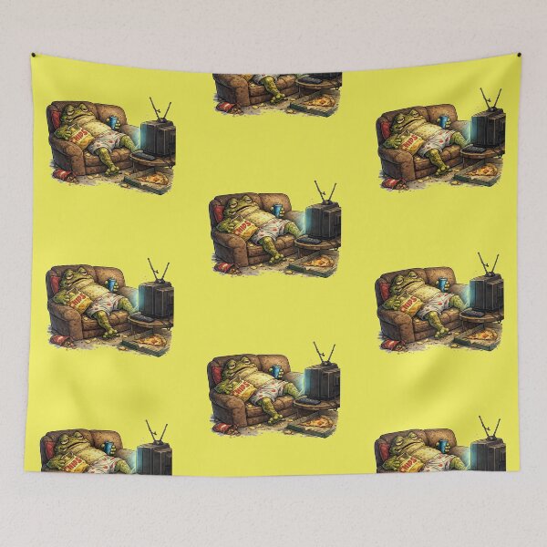 Item preview, A lazy toad in front of the television designed and sold by FroggyOnly.