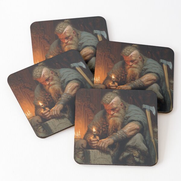 Item preview, Egil Carving the Runes designed and sold by NordicDreams.
