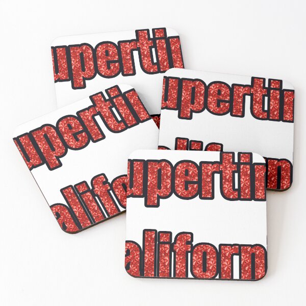 Item preview, Cupertino California City Name With Red Rhinestone designed and sold by TheIconSmith.