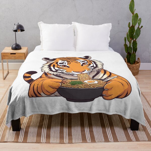 Artikelvorschau, Tiger isst Ramen – Cartoon-Nudelliebhaber-Tiger entworfen und verkauft von Karolina’s Cozy Creations.