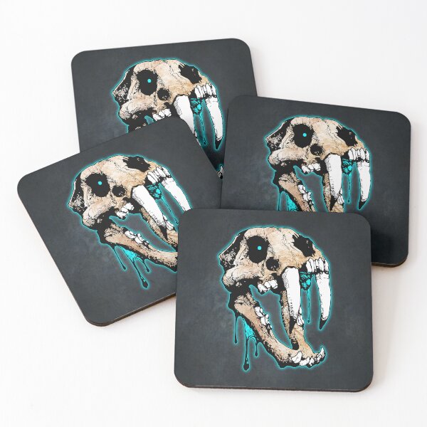 Item preview, Saber Tooth Skull Fossil Illustration designed and sold by artistwill.