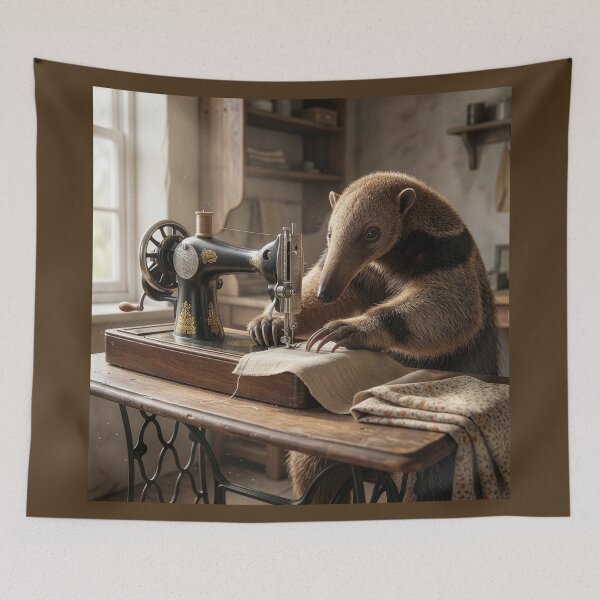 Item preview, Anteater at Work on Sewing Machine designed and sold by Tridentulus.