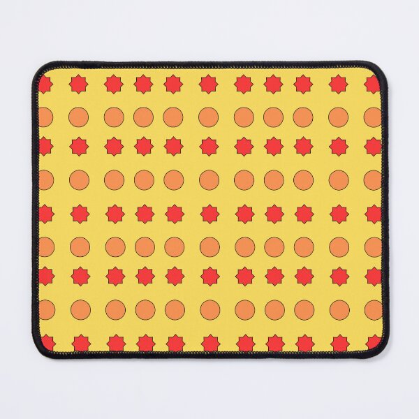 Item preview, Red Stars and Orange Circles on Yellow background pattern designed and sold by fev-rocks.
