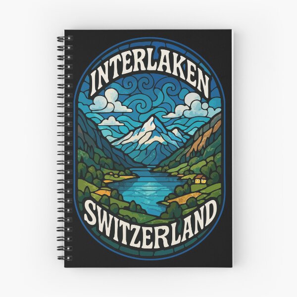 Item preview, Interlaken Switzerland Stained Glass Art Travel designed and sold by TomFrontierArt.