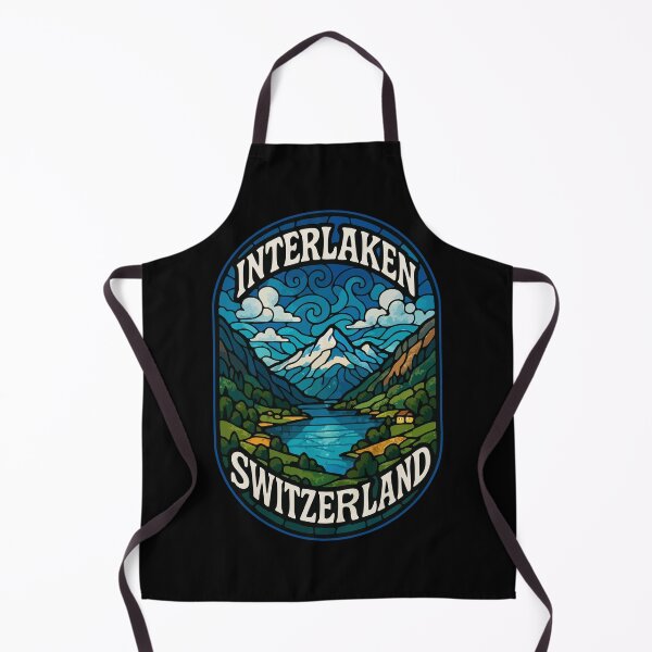Item preview, Interlaken Switzerland Stained Glass Art Travel designed and sold by TomFrontierArt.