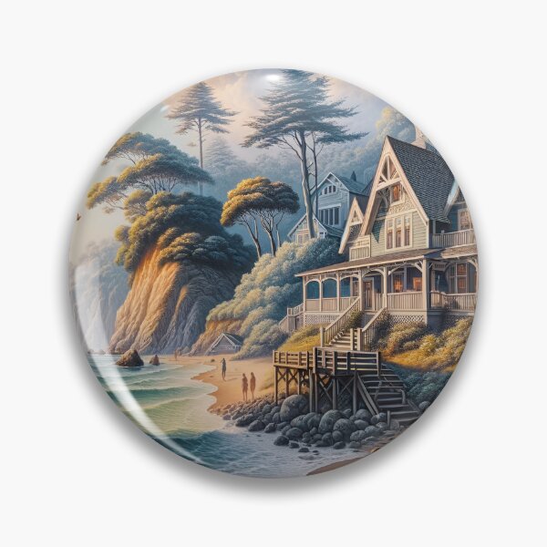 Item preview, Seaside Cottage at Golden Sunset designed and sold by NancyzKreations.