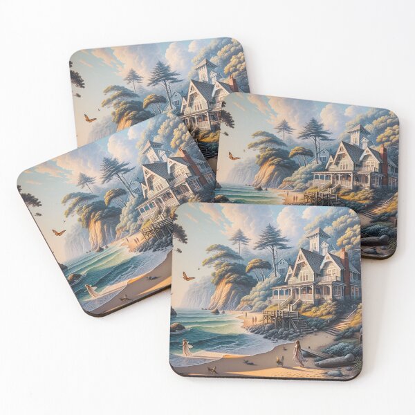 Item preview, Seaside Cottage at Golden Sunset designed and sold by NancyzKreations.