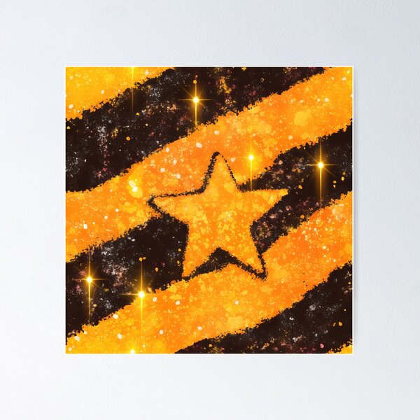 Item preview, Golden Star Diagonal Glitter Stripes designed and sold by bubblegoth.