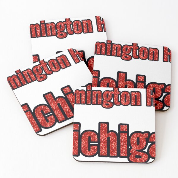 Item preview, Farmington Hills Michigan City Name With Red Rhinestone designed and sold by TheIconSmith.