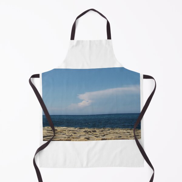 Item preview, Calm Blue Sea and Rocky Shore with Distant Clouds on a Clear Sunny Day designed and sold by Nmallia.