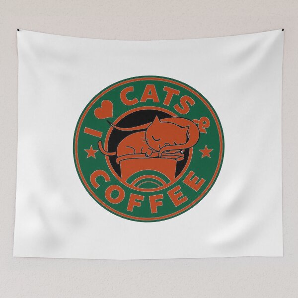 Item preview, coffe and cat designed and sold by ROYALSTOURE.