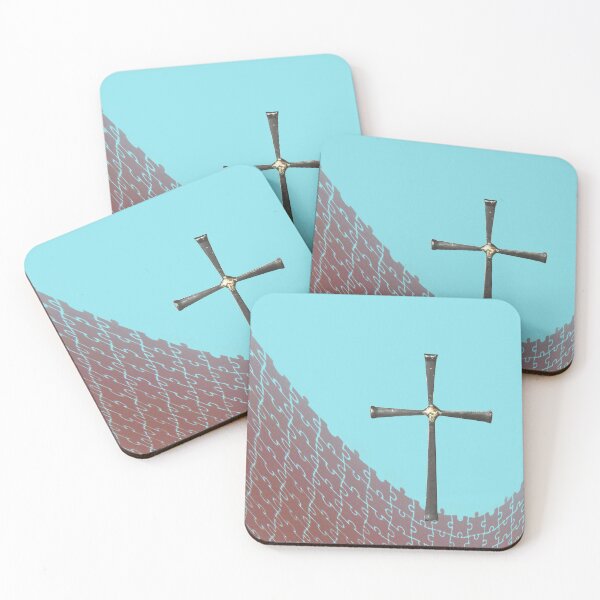 Item preview, Easter cross with sky above  puzzle world below designed and sold by MYTOPSHELF.
