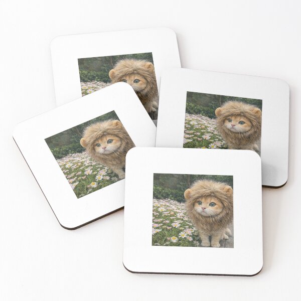 Item preview, Kitten lion in a flower garden designed and sold by donchago.