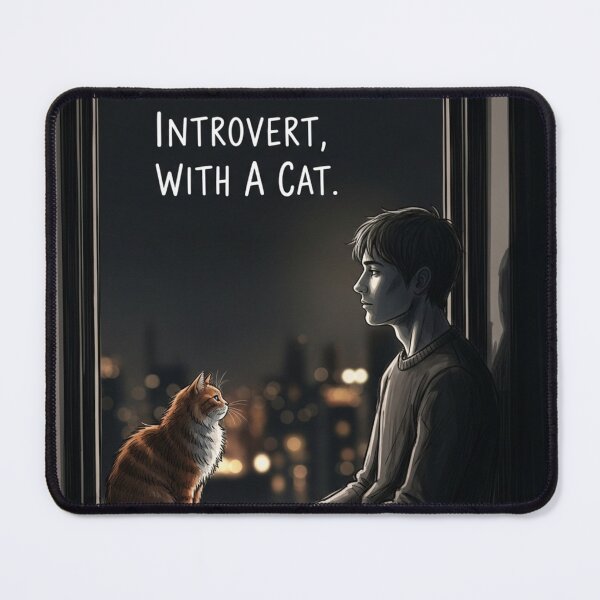 Item preview, Introvert With A Cat designed and sold by PetJoyPrintsCO.
