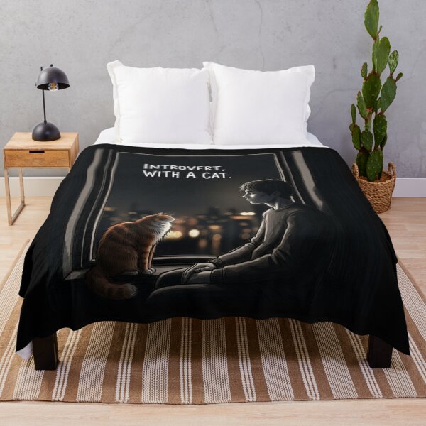 Item preview, Introvert With A Cat designed and sold by PetJoyPrintsCO.