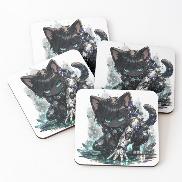 Item preview, Futuristic Chibi Armor Cat – Cute Sci-Fi Mecha Kitty Design designed and sold by Minato_Monarch.