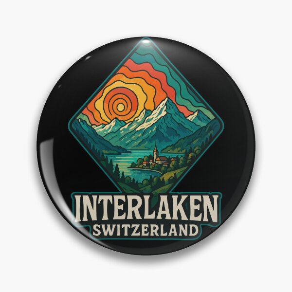 Item preview, Interlaken Switzerland Trippy Travel designed and sold by TomFrontierArt.