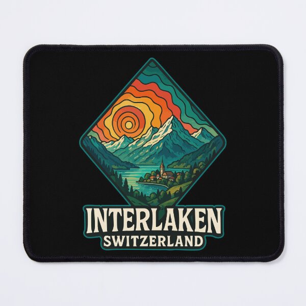 Item preview, Interlaken Switzerland Trippy Travel designed and sold by TomFrontierArt.