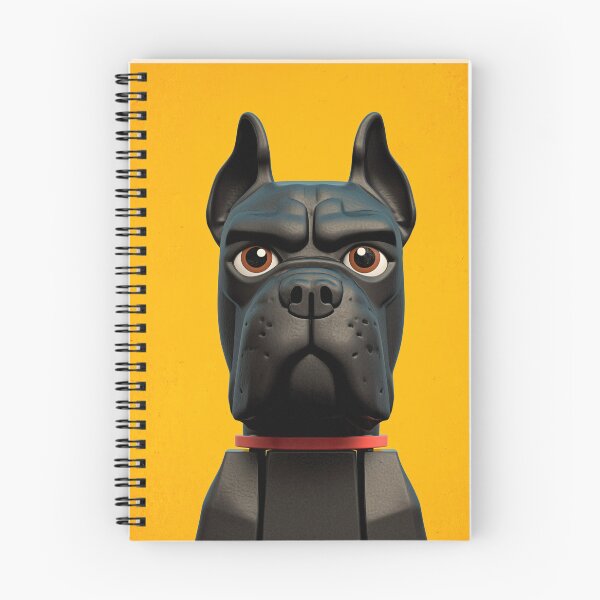 Item preview, Serious Black Cane Corso on Yellow Background designed and sold by lautir.