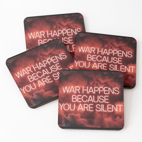 Item preview, War Happens Because You Are Silent - Neon Peace Art designed and sold by MakarenaCreate.