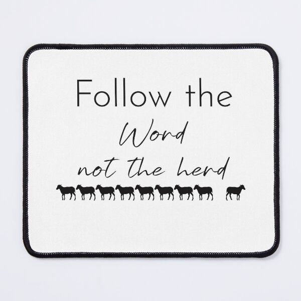 Item preview, Follow the Word Not the Herd – Christian Minimalist Sheep Faith Design designed and sold by LazyScreations.