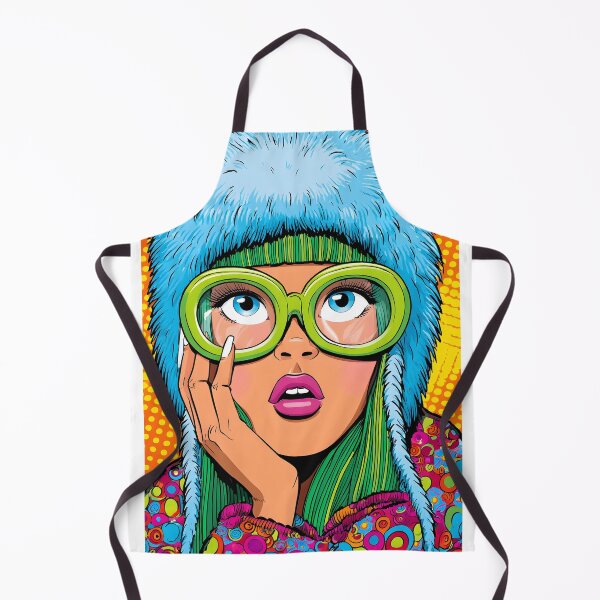 Item preview, Colorful Portrait of a Trendy Girl in Cool Accessories designed and sold by Artessie.