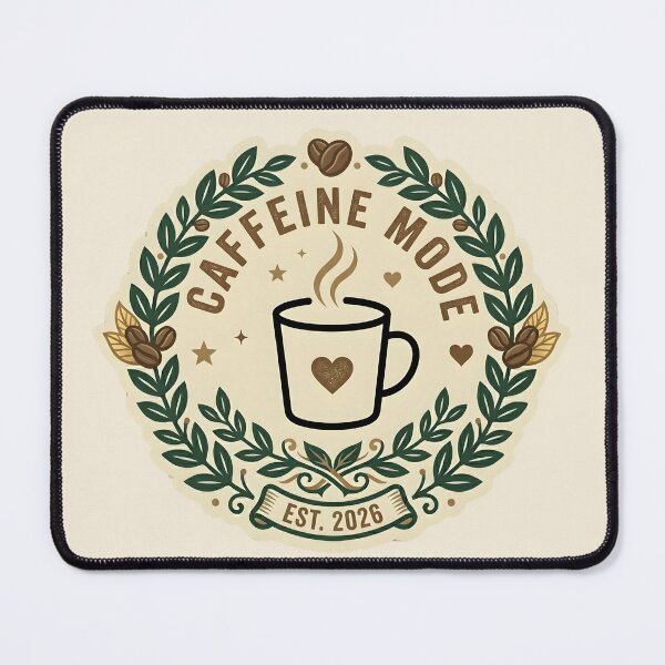 Item preview, CAFFEINE MODE - Minimalist Coffee Mug Icon Design designed and sold by WowDezign.