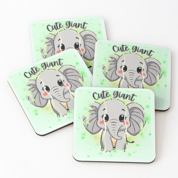 Item preview, Cute Giant Baby Elephant – Glowing Watercolor Wildlife Art designed and sold by PriyaMagic.