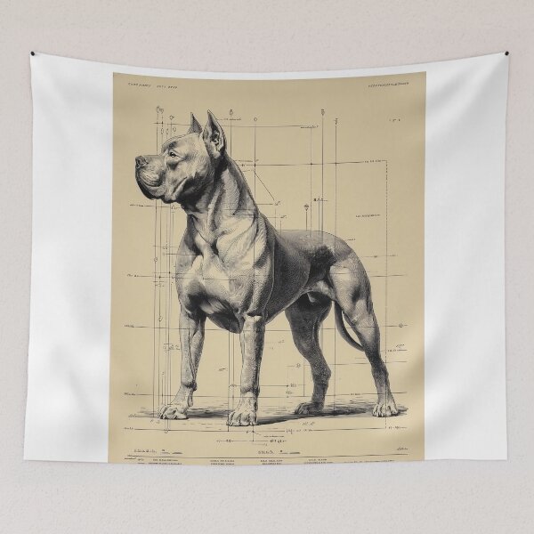 Item preview, Detailed Cane Corso Anatomical Drawing designed and sold by lautir.