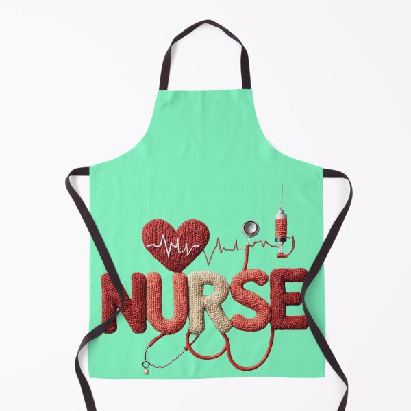 Item preview,  Knitted Nurse Sublimation Design with Heartbeat Stethoscope and Syringe designed and sold by sanorastyle.