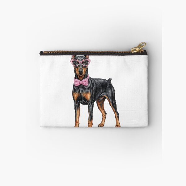 Item preview, Pink Doberman Sunglasses Bow Retro 90s Airbrush Dog Mom Graphic designed and sold by EvrmoodCo.