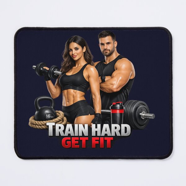Item preview, Train Hard Get Fit – Gym Motivation Design designed and sold by StrongEveryDayStore.