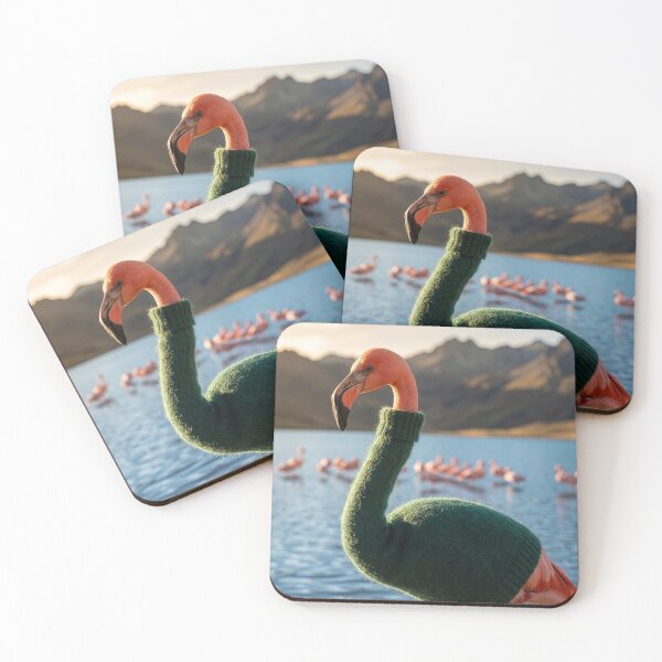 Item preview, Dapper Flamingo Stays Warm in Fisherman's Sweater  designed and sold by Tridentulus.