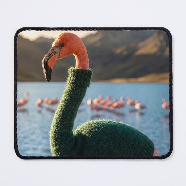 Item preview, Dapper Flamingo Stays Warm in Fisherman's Sweater  designed and sold by Tridentulus.