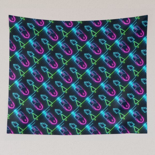 Item preview, Neon Computer Mouse and Arrow Pattern designed and sold by StickVerse by Owais.