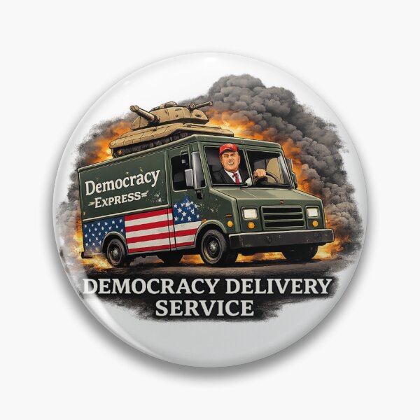 Item preview, Democracy Delivery Service Political Satire designed and sold by rocknrollstyles.