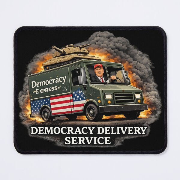 Item preview, Democracy Delivery Service Political Satire designed and sold by rocknrollstyles.