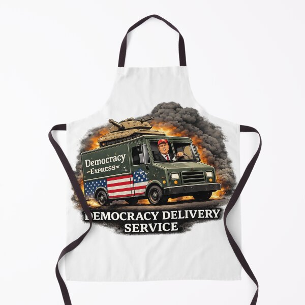 Item preview, Democracy Delivery Service Political Satire designed and sold by rocknrollstyles.