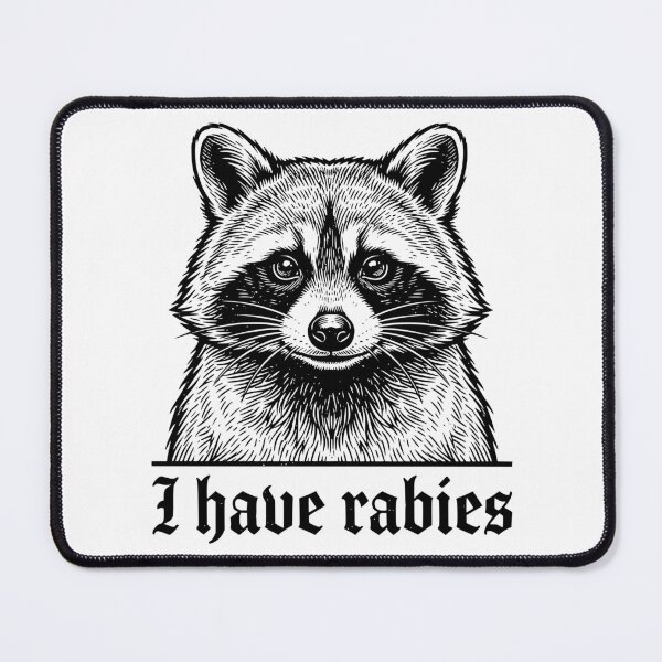 Item preview, Raccoon I Have Rabies Vintage 90s Retro Grunge Unhinged Meme Graphic designed and sold by EvrmoodCo.