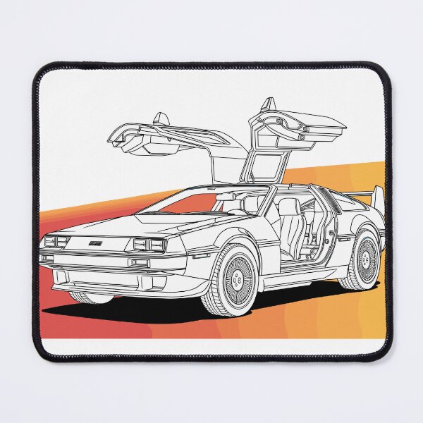 Item preview, Vintage Classic Car Delorean Art Colors designed and sold by PrintCarClub.