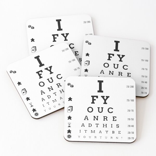 Item preview, Board Game Eye Chart T-Shirt "If you can read this it may be your turn!" designed and sold by MatthewTSherrod.