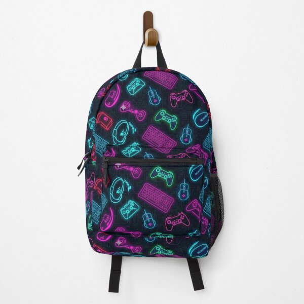 Item preview, Neon Gaming Equipment Pattern designed and sold by StickVerse by Owais.