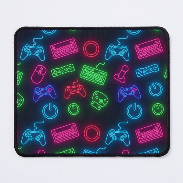 Item preview, Neon Gaming and Tech Elements Pattern designed and sold by StickVerse by Owais.