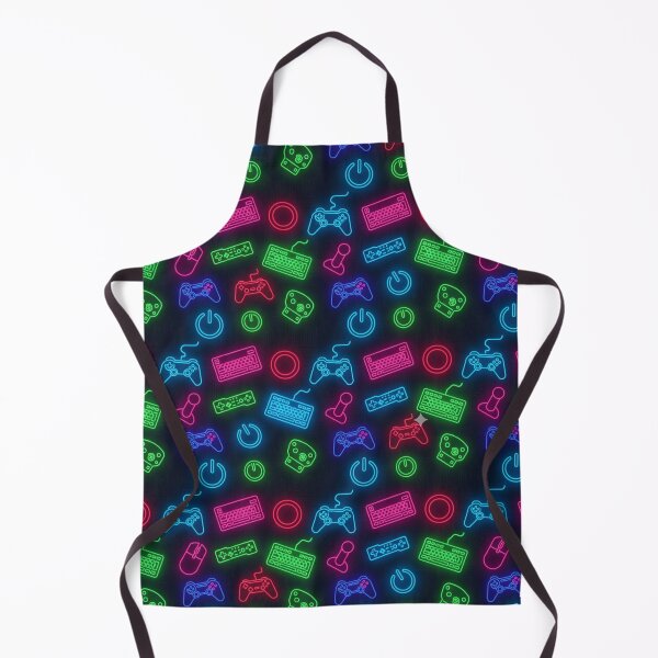 Item preview, Neon Gaming and Tech Elements Pattern designed and sold by StickVerse by Owais.