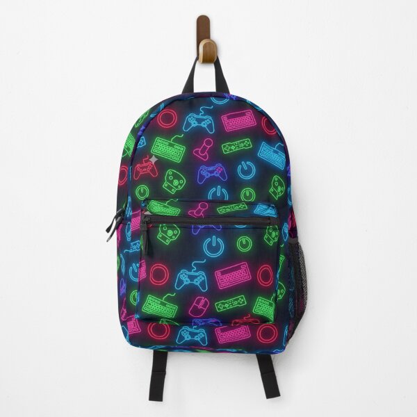 Item preview, Neon Gaming and Tech Elements Pattern designed and sold by StickVerse by Owais.