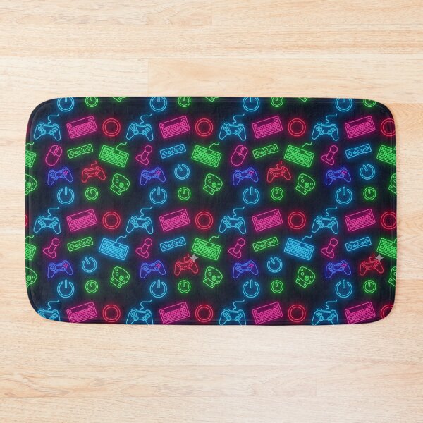 Item preview, Neon Gaming and Tech Elements Pattern designed and sold by StickVerse by Owais.