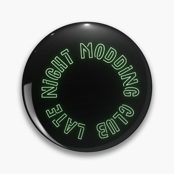 Item preview, Copy of Late Night Modding Club - Neon Keyboard Badge designed and sold by ThockStation.