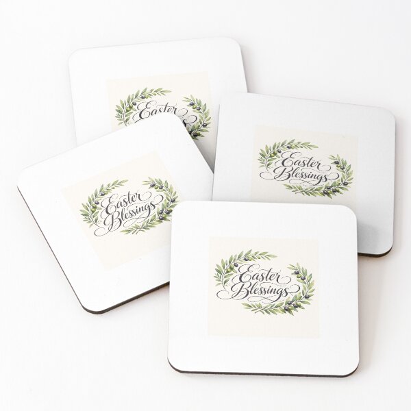 Item preview, Easter Blessings – Calligraphy with olive branches designed and sold by Lyvion design.